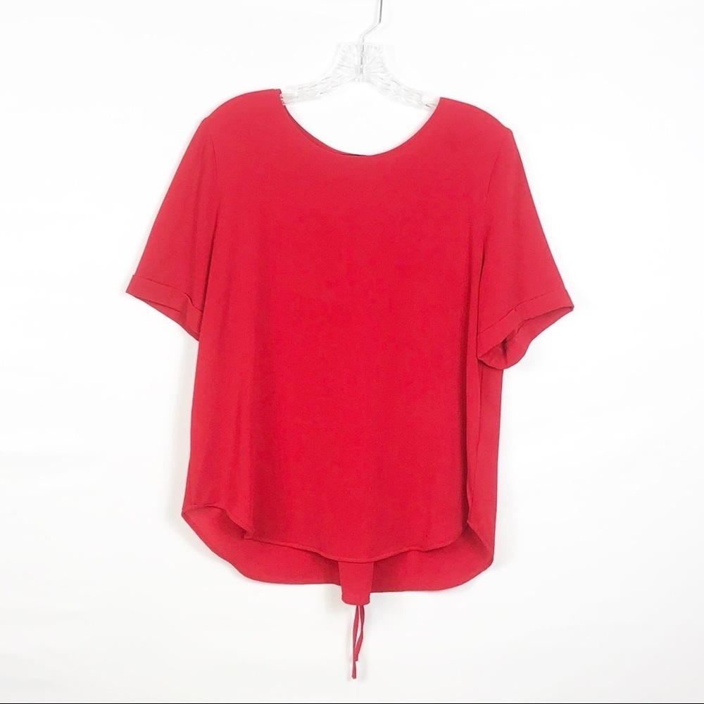 SWEET RAIN Women's Red Blouse Top Size Large